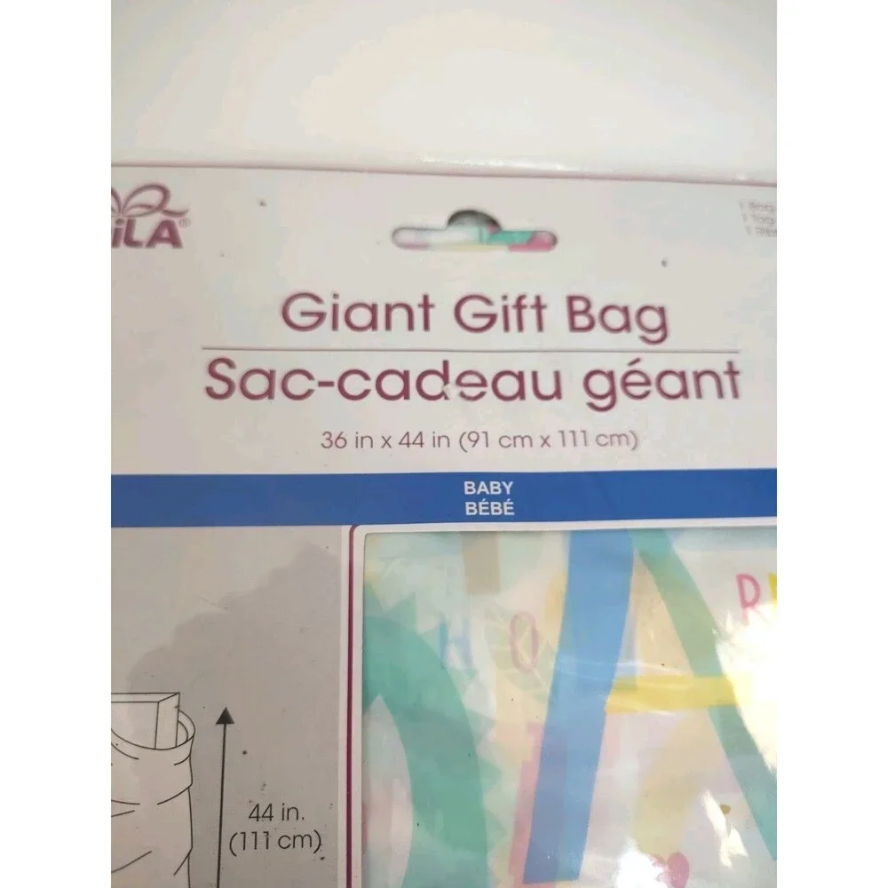 Viola Giant Gift Bag 36 In X 44  Baby Theme Butterfly Tropical Animals Numbers